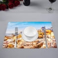 thumbnail image 2 of MKHERT Beautiful Skyline of Oia Santorini Greece Placemats Table Mats for Dining Room Kitchen Table Decoration 12x18 inch,Set of 4, 2 of 4