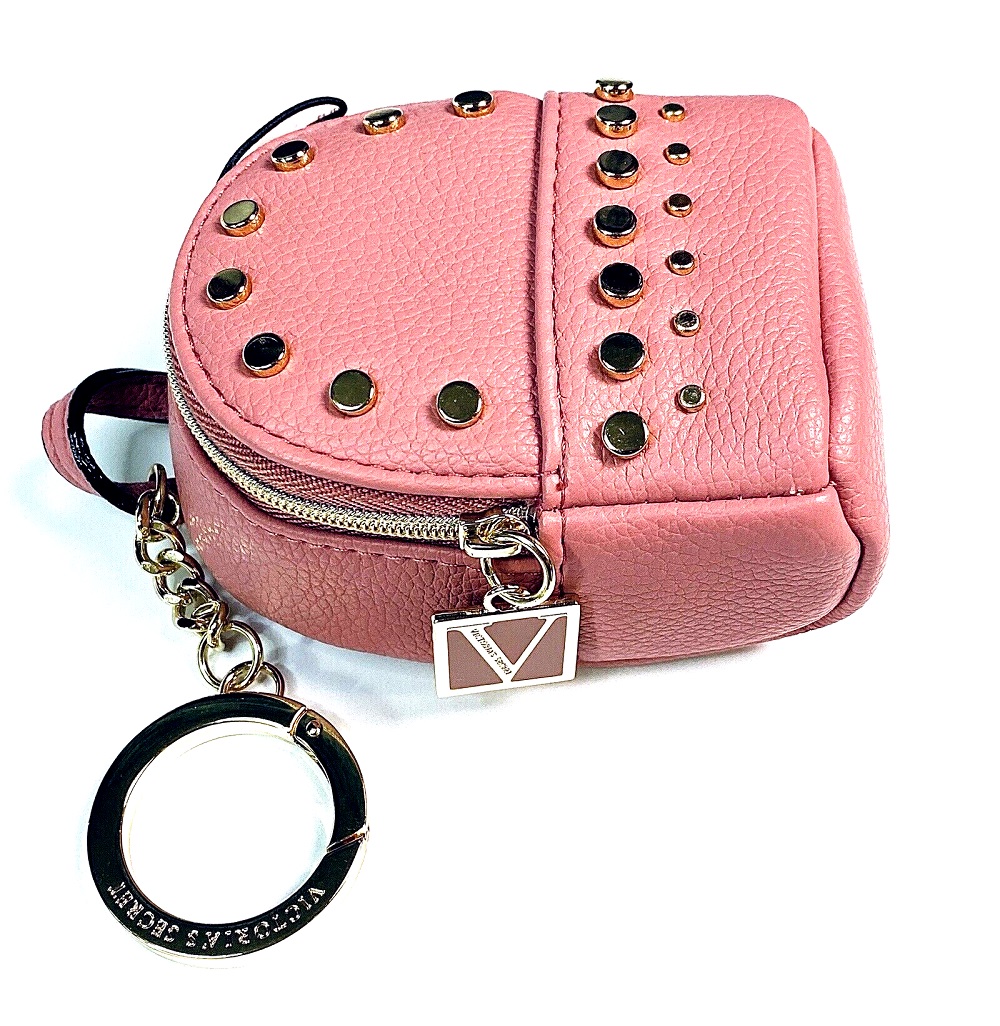 Victoria's Backpack Charm Wild Rose Faux Leather with Gold Tone