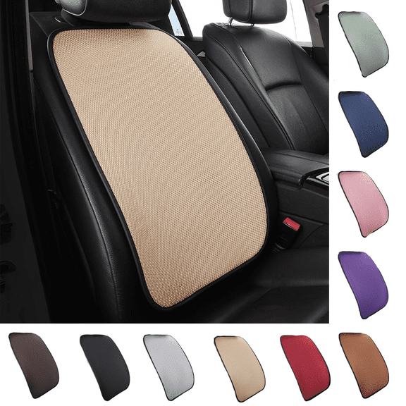 Hvmvliv 24.4X18.9in Car Seat Back Cushion Automotive Backrest,Ventilation and Summer Cool Cushion,Breathable Structure Fast Heat Dissipation,Suspended Support,Removable Portable Beige