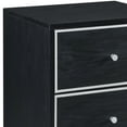 thumbnail image 6 of Modern Black & Silver 2-Drawer Nightstand | Industrial Wood & Metal Accent Table for Bedroom | Smooth Metal Glides, 19.5"W x 16.5"D x 20.5"H, 6 of 7