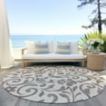 thumbnail image 6 of Addison Rugs Chantille Indoor/Outdoor Transitional Floral Taupe Washable Round Rug, 8' x 8', 6 of 6
