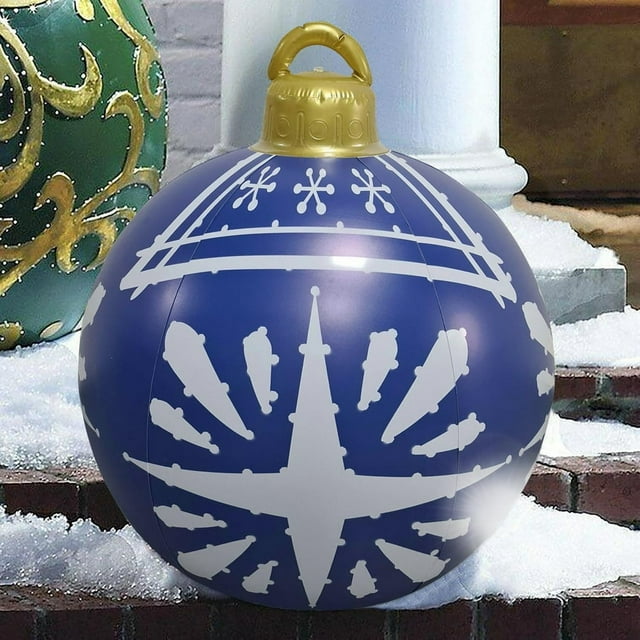 POINTERTECK Outdoor Christmas PVC Inflatable Decorated Ball Ornament Christmas Decoration Decor