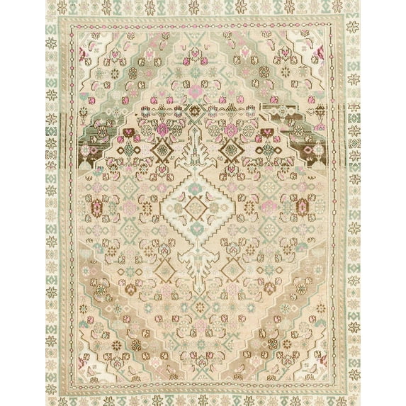 Ahgly Company Indoor Rectangle Abstract Brown Abstract Area Rugs, 5' x 7'