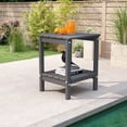 thumbnail image 3 of Pipopa Adirondack Outdoor Side Table,HDPE All Weather Double Layer Patio Side Table,Rectangular End Table for Garden Balcony Pool,Grey, 3 of 10