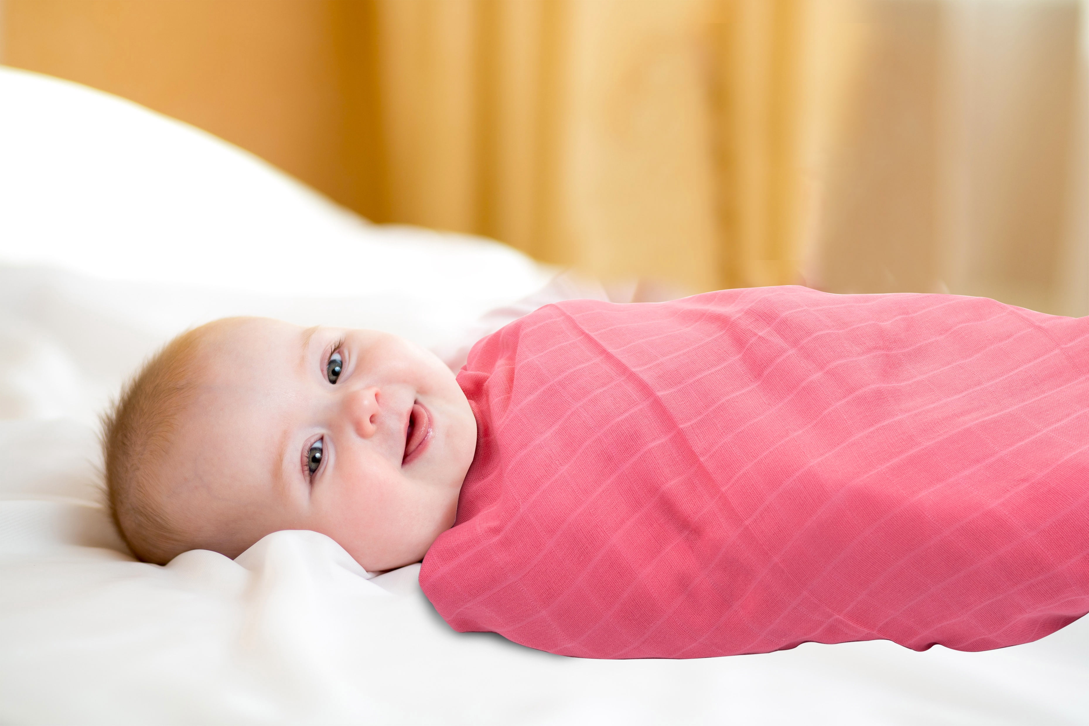 Muslin Swaddle Blankets for Newborn, 5 Pack Receiving Blanket, Muslin Blanket Swaddles Wrap for Girls, Baby Essentials, 47x47 Inches Large Size, 100% Cotton