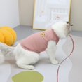 thumbnail image 1 of S Camisa de algodón para perros, camiseta ligera de verano para mascotas, camiseta elástica suave y transpirable para gatos y perros, chaleco minimalista, chaleco sin mangas, ropa para perros, 1 of 1