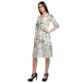 thumbnail image 4 of Moomaya Robe Imprimée Longueur Genou pour Femmes Grande Taille Vêtements Décontractés Tenue d'Été, 4 of 4