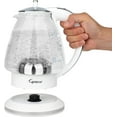 thumbnail image 2 of H2O Glass Kettle, 240.02, White and polished chrome, 48 ounces, 2 of 5