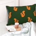 thumbnail image 4 of Kdxio Cotton Pillow Cases 16"x24" Pillowcases,Soft and Breathable Bedroom Pillow Cases-Bold Squirrel Silhouettes-No Pillow Core, 4 of 5