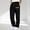 Black, variant on FDGIU ‌‌‌‌Men's Loose Fit Casual Pants, Straight Leg Lightweight Trousers with Elastic Drawstring Waist for Daily Wear