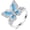 6, variant on 925 Sterling Silver Butterfly Rings for Women Turquoise Butterfly Leaf Ring Statement Wedding Band Jewelry Gift for Bride Wife Mom Her