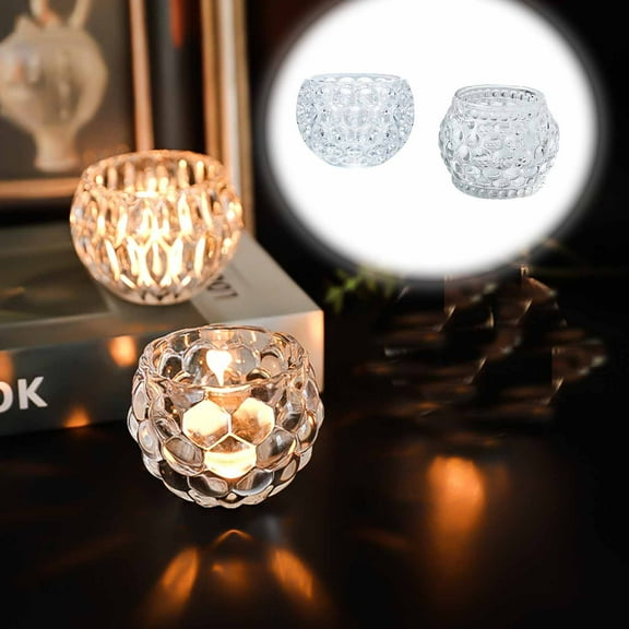 OEFNTAC Decorations European Small Fresh Pumpkin Lamp Thickened Glass Candlestick Bar Candlelight Dinner Home Decoration Ornaments Home Decorations