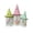 E001- A, variant on Cute Ghost Decor, Trick Or Treat Themed 3 Ghost Statue with Colorful Witch Hats and Pastel Pumpkin Pails, for Halloween Indoor Decorations Halloween Table Decorations Home