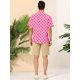 thumbnail image 5 of INSPIRE CHIC Camisa de lunares de verano para hombre, camisas hawaianas con patrón de manga corta y botones Rosa M, 5 of 6