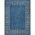 thumbnail image 3 of Veranda Traditional 5' x 7' Indigo and Light Gray Polypropylene Outdoor Area Rug, 3 of 8