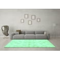 thumbnail image 3 of Ahgly Company Machine Washable Indoor Rectangle Oriental Turquoise Blue Traditional Area Rugs, 2' x 5', 3 of 4