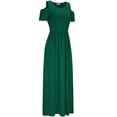 thumbnail image 4 of BKQCNKM Strapless Dress for Women Womens Dresses Casual Dresses for Women Maxi Pocket Floral Elegant Shoulder Dress Modest Dresses for Women Off Shoulder Dresses for Women Green L, 4 of 8