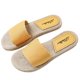 thumbnail image 2 of Verano damas imitación paja zapatillas moda plana playa chanclas zapatos Wmkox8yii hj789, 2 of 8