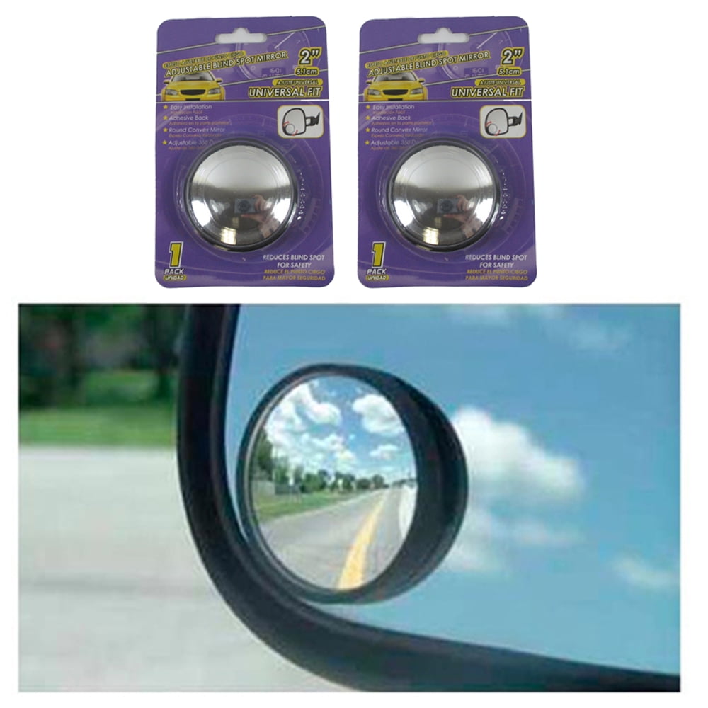 2pc Universal 2/" Wide Angle Convex Rear Side View Blind Spot Mirror for Car Auto