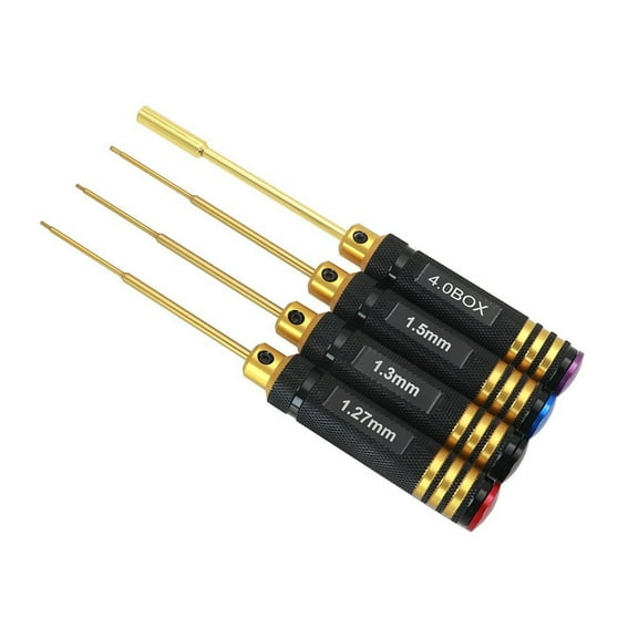 TAPDRA Store 4x Steel Tips Screwdrivers and 4.0 Nut Driver Wrench Set Unsurpassed Grip, for Axial SCX24 RC Cars