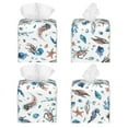 thumbnail image 2 of Goofa Undersea Animals Tissue Box Cover PVC Leather Tissue Holder Square Facial Tissue Case Facial Paper Organizer Dispenser for Bathroom, Vanity Countertop, 2 of 8