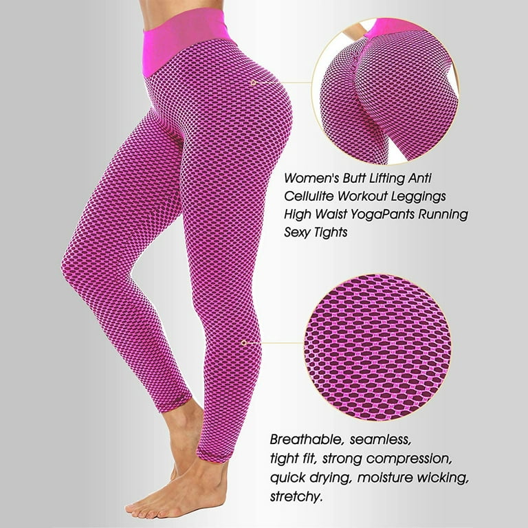 Ilfioreemio Women's Ruched Butt Lifting High Waist Yoga Pants Tummy Control  Stretchy Workout Tik Tok Leggings Textured Booty Tights 