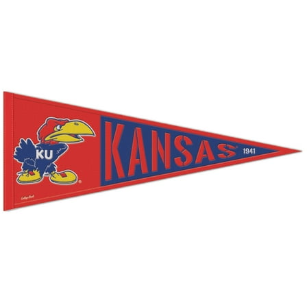 WinCraft Kansas Jayhawks 13" x 32" Retro Logo Wool Pennant