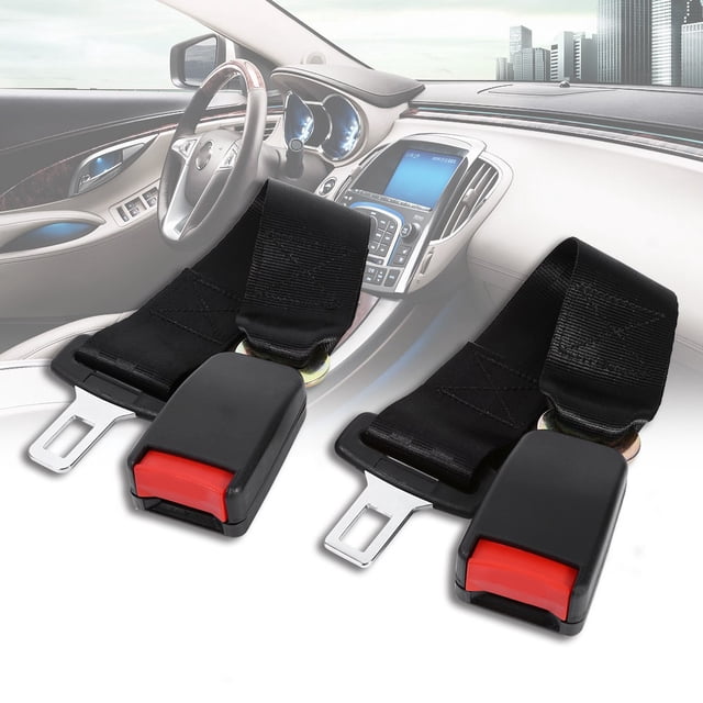 2x Universal 14" Car Truck Seat Seatbelt Safety Belt Extender Extension w/Buckle