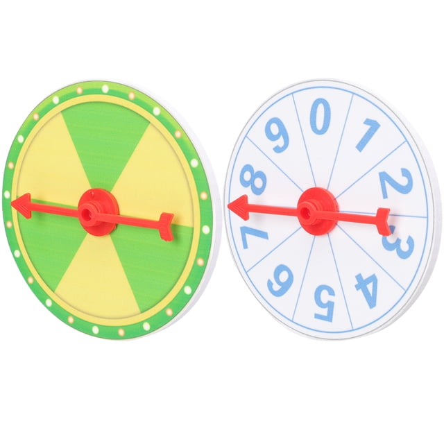 CIMAXIC Fête 2 Pcs Roue de Prix Roue de Roulette Roue de Jeu de Fortune Roue Rotative Accessoires de Jeu de Fête,3.94"X3.94"X0.35 Pouces