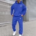 thumbnail image 5 of Mens Jogging Suits 2 Piece Set Hoodie and Sweatpants Set Sweatsuits Long Sleeve Hoodie and Sweatpants Sets Men's Clothing, Blue, Size XXL, 5 of 5