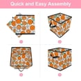 thumbnail image 6 of RATGDN Collapsible Fabric Cube Storage Bin with Double Handles for Living Room Bedroom Office Black - White Background Orange Simple, 6 of 7