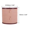 thumbnail image 2 of Unique Bargains Rotating Jewelry Organizer, 4 Layer Small Jewelry Storage Box Mirror Jewelry Case Holder Style 1, Pink, 2 of 6