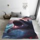 thumbnail image 5 of Fotbe Dramatic Shark Attack Manta de Franela Acolchonada con Estampado, Súper Suave y Esponjosa, Extra Grande para Sofá, Cama, Uso Todo el Año-60"x50", 5 of 7