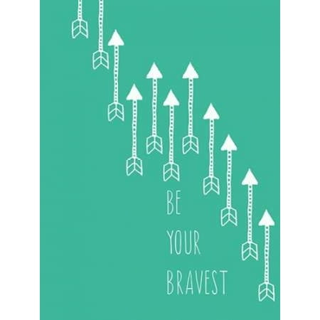 Be Your Best - Light Teal Rolled Canvas Art - Linda Woods (9 x