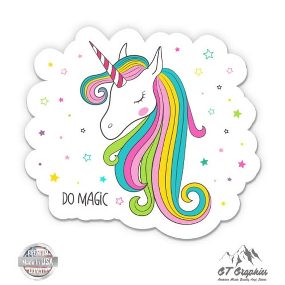 Do Magic Unicorn - 12" Vinyl Sticker Waterproof Decal