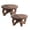 Coffee 2Packs, variant on Stand Indoor Wooden Stool Table Small Round Stand For Pedestal Stand Wood Holder Farmhouse Decorative Display Flower Pot Stand Fits, 25x14.5x14.5cm, Light Gray 2Packs