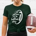 thumbnail image 4 of TSADFHJI Hauts de Noël pour Femmes Mode Décontractée Imprimé Rugby Col Rond T-Shirt Manches Courtes TTG Vert, 4 of 6