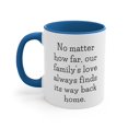 thumbnail image 3 of Family Gifts Two-Tone 11oz Mug "No matter how far, our family's love always, 3 of 4