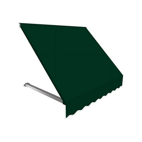 Awntech CR33-US-5F 5.38 ft. Dallas Retro Window & Entry Awning, Forest Green - 44 x 36 in.