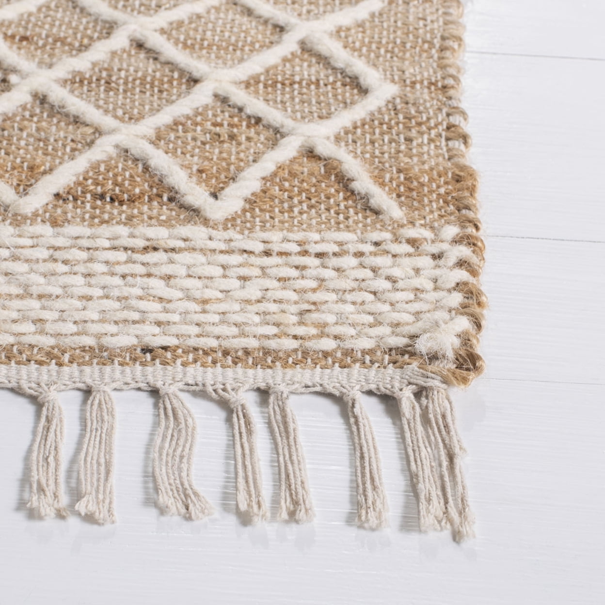 SAFAVIEH Kilim Abigail Geometric Area Rug, Natural/Ivory, 9' x 12'