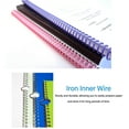 thumbnail image 4 of Iron Wire Double Loop Binding Spine, 6.4mm Diameter, 34 Teeth, 3:1 Pitch, 20 Sheets, 360 Degree Rotation, Nylon Coated, for Documents, Books, Notes, Reports, 4 of 7