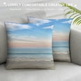 thumbnail image 3 of Orinice Beach Sky Ocean Graphic Decorative Cotton Linen Pillow Cover with Zipper Closure for Home Couch Living Room Bed Sofa, Summer Pillow Case 1PC 24x24in, 3 of 5