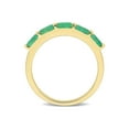 thumbnail image 4 of Gem & Harmony 3/5 Carat (Ctw) Baguette Emerald Band Ring in 10K Yellow Gold for Women, 4 of 6