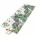 thumbnail image 6 of Tropical Zebra Butterfly Kitchen Runner Rug 2x6 Washable Runners for Hallway Non Slip Watercolor Summer Palm Leaf Large Area Rug Indoor Floor Carpet for Bathroom Laundry Entryway Bedroom Living Room, 6 of 8