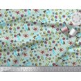thumbnail image 2 of Soimoi Silk Fabric Fish,Mermaid & Starfish Ocean Decor Fabric Printed Yard 42 Inch Wide, 2 of 3