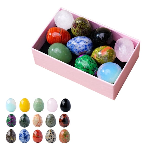 YFGEFTR Crystal Easter Eggs Handmade Glass Eggs Decorative Home Decoration Ornament Collectible Figurine for Party Favor Craft Gift