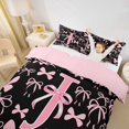 thumbnail image 2 of Manfei Kawaii Bowtie Letter J Monogrammed Duvet Cover Set,Dreamy Princess Bow Bedding Full,3-Piece,No Comforter,Pink Reversible,Breathable Home Decor, 2 of 6