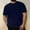 #Dark Blue, variant on Men's Heavyweight Crew Neck Premium Tees,Pre-Shrunk,Blue,XXL