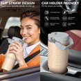 thumbnail image 5 of Modern 30oz Handheld Travel Tumbler with Handle – Double Wall Stainless Steel Insulated Cup, Flip Straw Lid, Leak-Proof & BPA-Free for Hot and Cold Drinks – Durable Coffee & Juice Mug White, 5 of 7