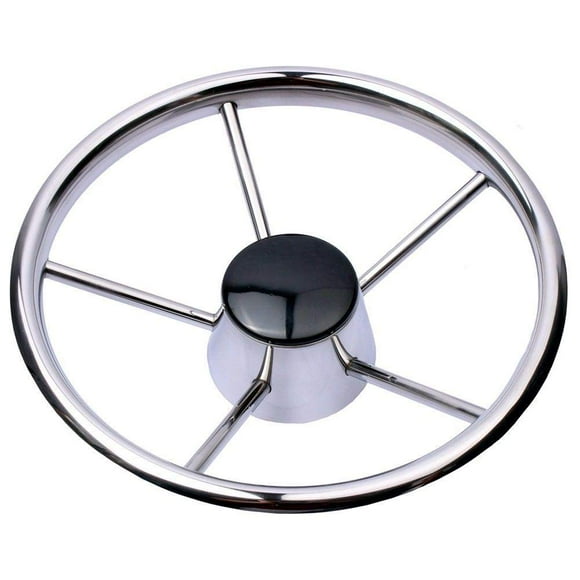 11 Pouces Volant en Acier Inoxydable Style Destructeur de Bateau 5 Rayons pour Bateau Ponton Yacht